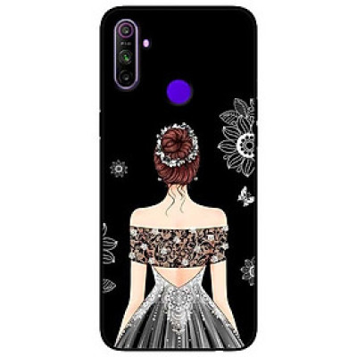 Ốp lưng dành cho Realme C3 mẫu Cô Gái Váy Xám