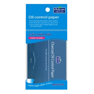 Combo 3 Giấy Thấm Dầu Mayan Than Hoạt Tính (100 Tờ)