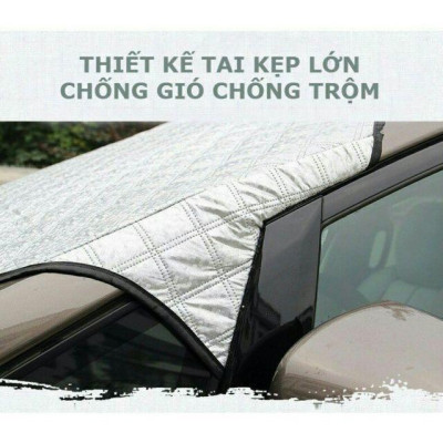 Tấm Bạt Che Nắng Kính Lái Ô Tô, Xe Hơi  Tráng Bạc 4 Lớp Chống Nóng Cách Nhiệt Tránh Tia UV Bảo vệ Xe