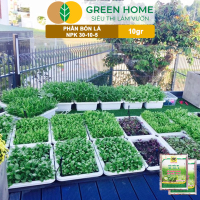 Phân Bón Npk 30-10-5, Greenhome, Đầu Trâu, Gói 10Gr, Kích Ra Rễ, Đẻ Nhánh, Nảy Chồi, Ra Lá Mới