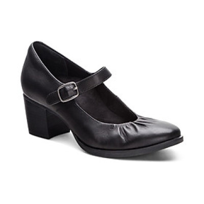 Giày cao gót sức khỏe nữ Aetrex Sara Black - Giày bít gót cao 6p, đế đệm giảm đau chân