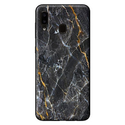 Ốp in cho Samsung Galaxy A20 mẫu Đá Đen - Hàng chính hãng