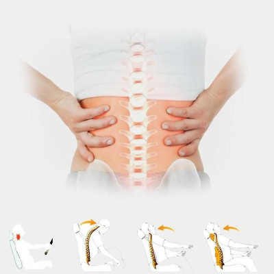 Gối tựa lưng xe hơi, ô tô cao cấp chất liệu 100% cao su non - 2 màu: Đen và Ghi - Mã: B01