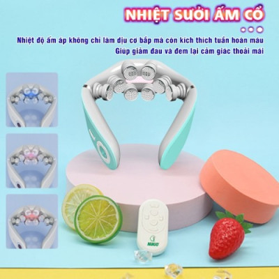 Máy massage cổ xung điện Nikio NK-131 - 8 điện cực, 2 miếng dán, HDSD bằng giọng nói