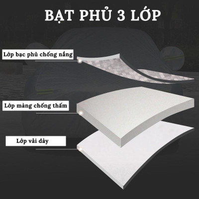 Bạt Phủ Xe Ô Tô Toyota Vios, Altis, Camry, Fortuner, Innova, Yaris, Rush, Hilux, Wigo, Land Cruiser, Cross Tráng Nhôm 