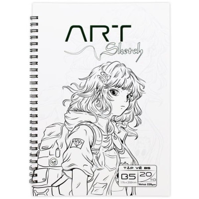 Tập Vẽ Lò Xo Art Sketch B5 - 40 Trang 220 - The Sun 01