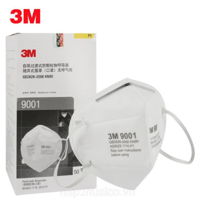 Set 10 chiếc khẩu trang 3M 9001 lọc bụi mịn, cản bụi, kháng khuẩn tối ưu