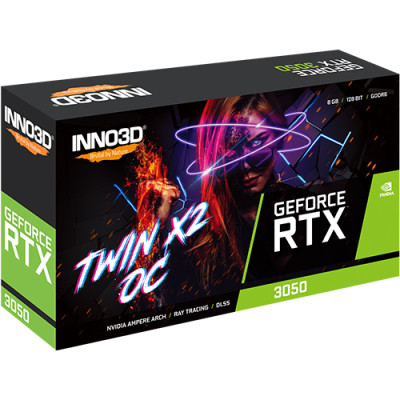 CARD Màn hình VGA Inno3D GeForce RTX 3050 Twin X2 6GB – Hàng Chính Hãng