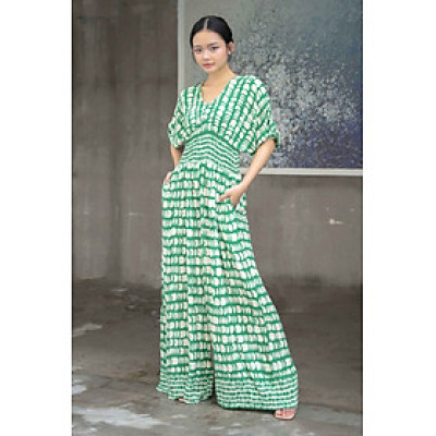 Jumpsuit Cổ V Cotton Cao Cấp Luna Llena