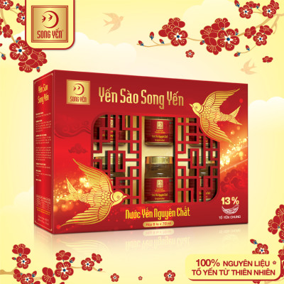 Nước Yến Nguyên Chất 13% Song Yến (Lốc 6 x 70ml)