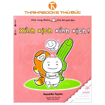 Sách - Chơi Cùng Momo - Chú Bé Quả Đào: Xoa Nào + Xình Xịch + Giống Nhau Quá + Cù Léc - Thái Hà Books