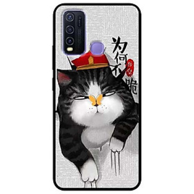 Ốp lưng dành cho Vivo Y30 - Y30i - Y50 mẫu Mèo Nón Đỏ