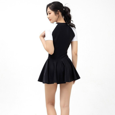 Váy Bơi Nữ Liền Ngắn Tay Thanh Lịch