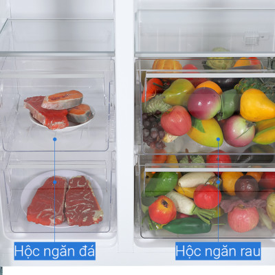 Tủ lạnh Sharp Inverter 442 lít Side By Side SJ-SBX440VG-BK - Hàng chính hãng - Chỉ giao HCM