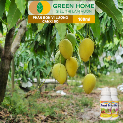 Phân Bón Vi Lượng Canxi Bo Greenhome, Chai 100ml, Kích Rễ, Chống Rụng Trái Non Trên Cây Trồng