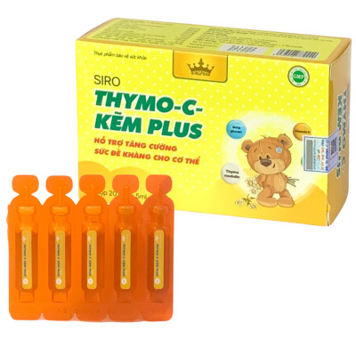 ￼Siro Thymo - C kẽm plus - Tăng cường sức đề kháng, phòng cảm cúm, viêm đường hô hấp cho trẻ, 20 ống