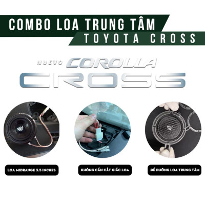 Combo Kèm Dưỡng Loa Trung Tâm và Loa Mid Dành Cho Toyota Cross - Walker VMM35 CAR AUDIO