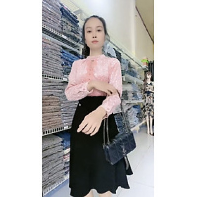 Đầm liền eo cao tựa set áo sơ vin chân váy Myqlothing.