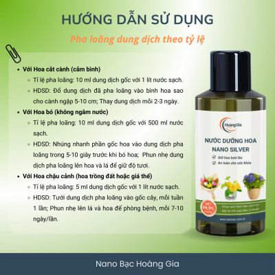 Nước Dưỡng Hoa Tươi Lâu Nano Silver Hoàng Gia Nano Bạc