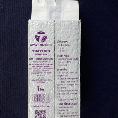Gạo Lứt Tím Than Túi 1Kg - Gạo Ông Thọ - Thơm mềm dẻo, tốt cho sức khỏe