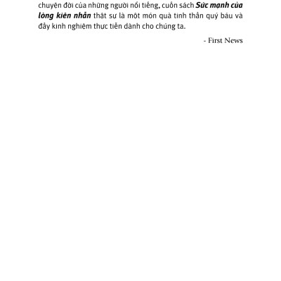 Sức Mạnh Lòng Kiên Nhẫn (Tái Bản)