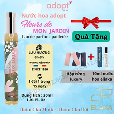 Nc hoa pháp cao cấp,nước hoa nữ Fleur De Mon Jardin hương thơm tươi mát quyến rũ ngọt ngào yêu thương dung tích 30ml