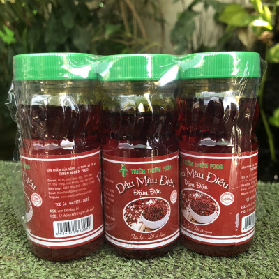 Combo 6 Hủ Dầu Màu Điều 100ml Thương Hiệu Thiên Thiên Food Gia vị Tạo Màu Cho Món Ăn