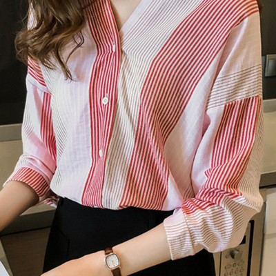 Áo sọc nhỏ kẻ màu form rộng Haint Boutique Ale12