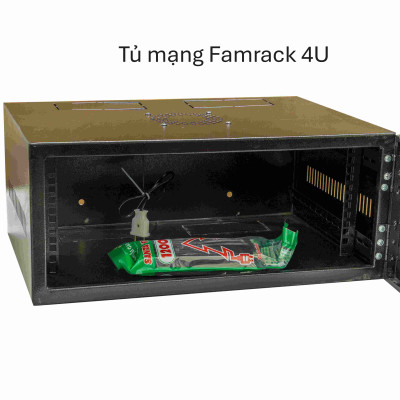 Tủ Mạng Treo Tường 4U D400 Famrack – Hàng Chính Hãng, Tủ Rack 19", Đựng Thiết Bị Camera, Mạng LAN