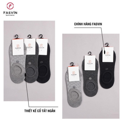 Tất Nam Cổ Thấp FASVIN Mềm Mịn Co Giãn Tốt TCT22904.HN