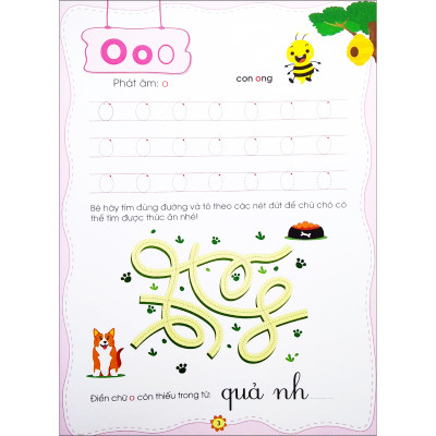 Bé Chuẩn Bị Vào Lớp 1 - Dành Cho Trẻ Từ 5-6 Tuổi - Bé Làm Quen Chữ Cái Tập 1