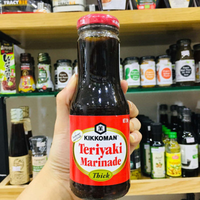Sốt ướp Teriyaki đậm đặc hiệu Kikkoman chai thủy tinh 290g