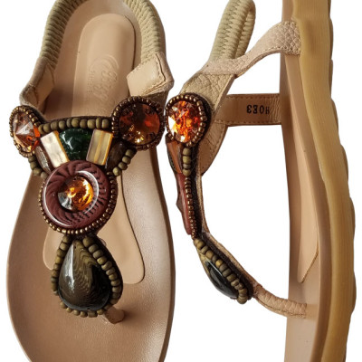 Giày sandal nữ kẹp da bò thật cao cấp BIGGBEN SDN65