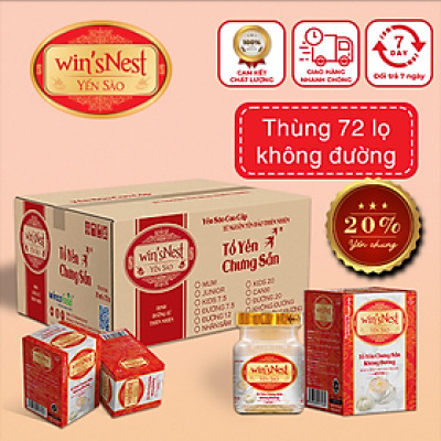 THÙNG 72 LỌ YẾN SÀO WIN