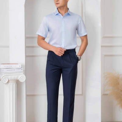 Quần Âu Nam ALIGRO 1 ly màu xanh than Chuẩn Form , Tôn Dáng, Chất Liệu Cotton Cao Cấp ALGL8019