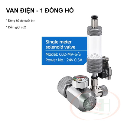 Van co2 Week Aqua Regulator Meter Solenoid chỉnh cơ / điện bể thủy sinh cá tép cảnh