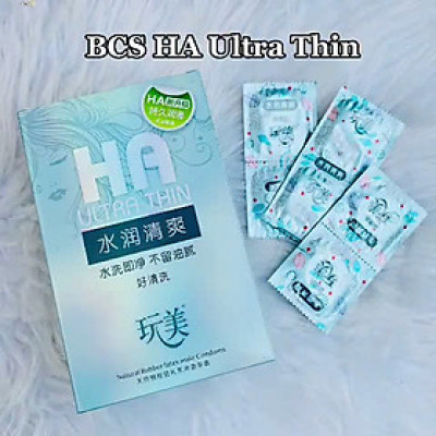 Hộp 100 chiếc_Bao cao su HA ULTRA THIN dùng gia đình - khách sạn mỏng trơn - nhiều gel bôi trơn - dùng tiết kiệm