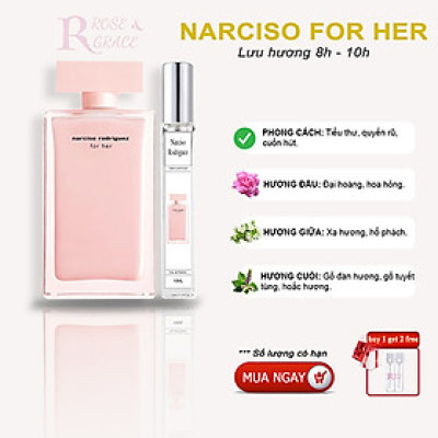 [Auth - 10ml] Nước hoa nữ Narciso Rodriguez - Hương thơm bí ẩn, quyến rũ, cuốn hút