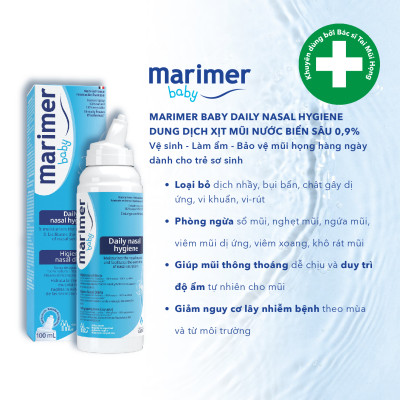Combo 3 Chai Xịt Mũi Nước Biển Sâu Marimer - Vệ Sinh Hàng Ngày Dành Cho Trẻ Sơ Sinh