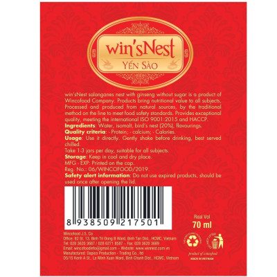 Combo 10 lọ Yến Sào Win