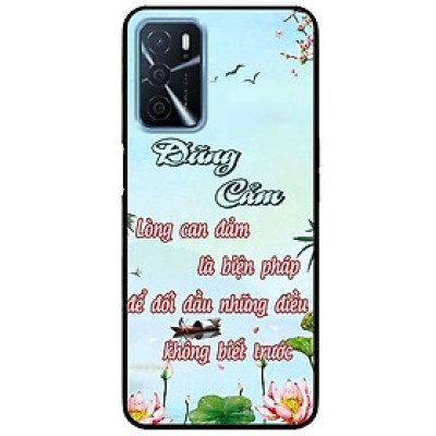 Ốp lưng dành cho Oppo A16 mẫu Dũng Cảm Thư Pháp