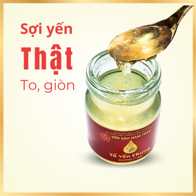 [Set 6 lọ Không hộp] Yến sào chưng Đường Phèn 7 gram Tổ Yến Tươi - Yến Sào Nam Trân, Bồi bổ sức khoẻ. Lọ 70 ml