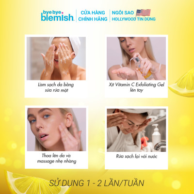 Gel tẩy tế bào chết Vitamin C ngừa mụn và làm sáng da Bye Bye Blemish Vitamin C Exfoliating Gel 118ml