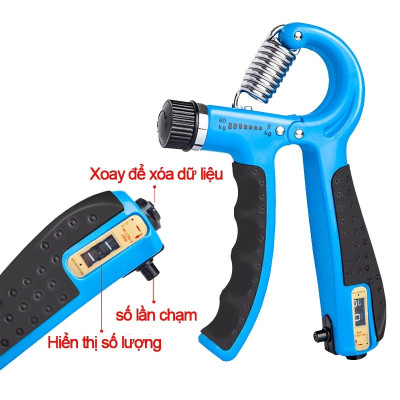Kìm Bóp Tay, Kìm Tập Cơ Tay, Dụng Cụ Tập Cơ Tay Tập Gym Điều Chỉnh Lực 5-60kg Có Đếm (Màu Ngẫu Nhiên)
