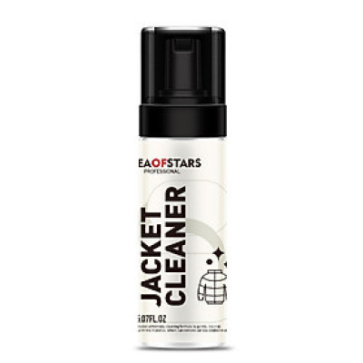 Chai bọt giặt khô áo da làm sạch quần áo Down Jacker Cleaner 150ml, bọt giặt khô giày da, túi da