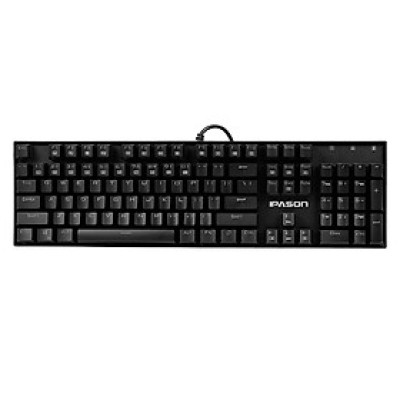 Bàn phím cơ IPASON chơi game kim loại 104 phím Màu xanh lam có đèn nền Rollover N-key dành cho văn phòng và trò chơi