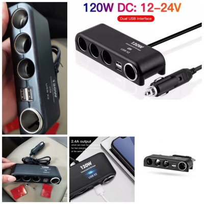 Bộ Chia Tẩu Sạc Ô Tô X25 Cao Cấp – 12V-24V, 250W, 3.1A Có Hiển Thị Điện Áp, ĐÈN TRANG TRÍ , ĐỒNG HỒ TREO TƯỜNG