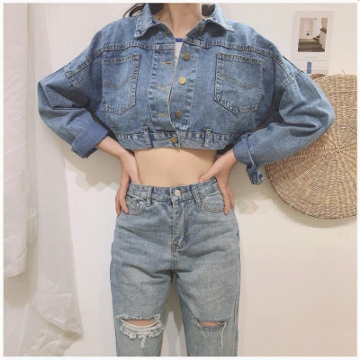 Áo khoác jean 4 CÚC SAU LƯNG bao đẹp chuẩn shop-A3043