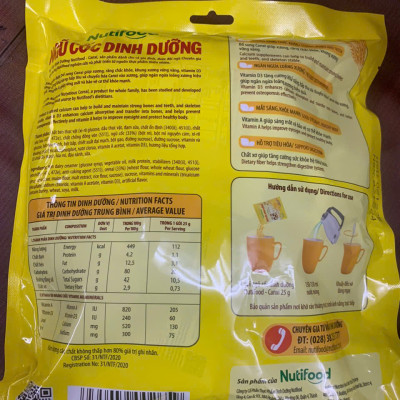 COMBO 04 Bịch Ngũ Cốc Canxi (500g) Nutifood ,Giúp Xương Chắc Khỏe, Dáng Eo Thon,Thích Hợp Cho Cả Gia Đình  Hàng Chính Hãng