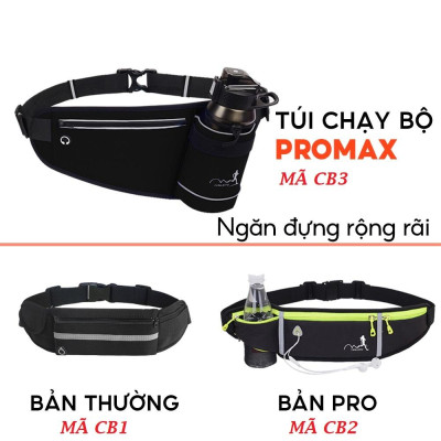 Túi đeo hông bụng chạy bộ tập gym và thể thao - nhiều ngăn - có nơi để chai nước tiện dụng - chính hãng miDoctor